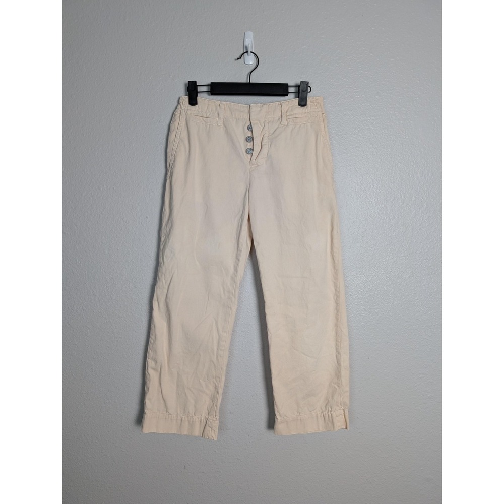 FRAME Pants Womens 25 Pink Cropped Twill‎ Button Fly Pockets Lightweight